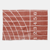 Rood Running Track Distress Style Keukenhanddoek (Horizontaal)