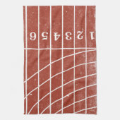 Rood Running Track Distress Style Keukenhanddoek (Verticaal)