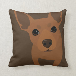 Rood/Rust Min Pin Eigenaar Sierkussen