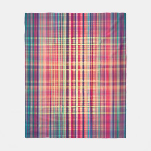 Rood ruw streekpatroon fleece deken (Voorkant)