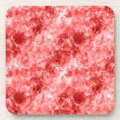 Rood ruw textiel drankjes onderzetter (Voorkant)