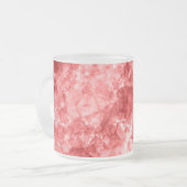 Rood ruw textiel matglas koffiemok (Voorkant links)