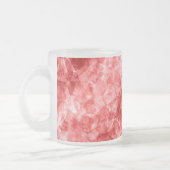 Rood ruw textiel matglas koffiemok (Links)
