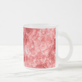 Rood ruw textiel matglas koffiemok