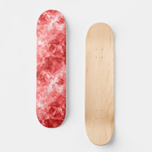 Rood ruw textiel persoonlijk skateboard (Voorkant)