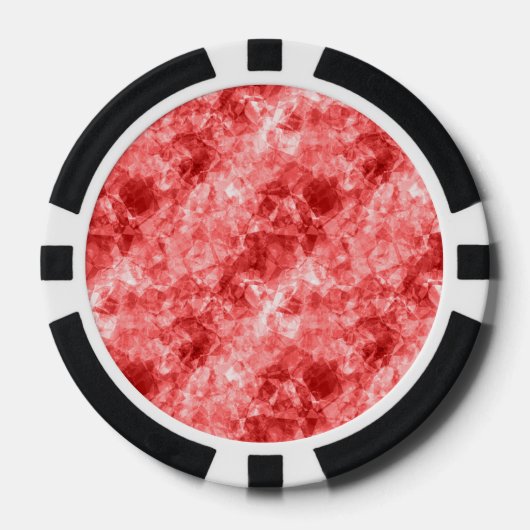 Rood ruw textiel pokerchips (Voorkant)