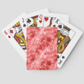 Rood ruw textiel speelkaarten (Achterkant)