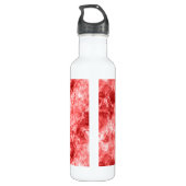 Rood ruw textiel waterfles  (Achterkant)