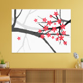 Rood Sakura verpakt Canvas Afdruk (Insitu (Woonkamer))
