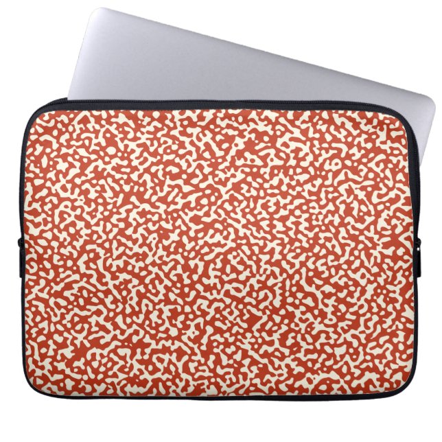 Rood samenstellend boekennaadloos patroon laptop sleeve (Voorkant)
