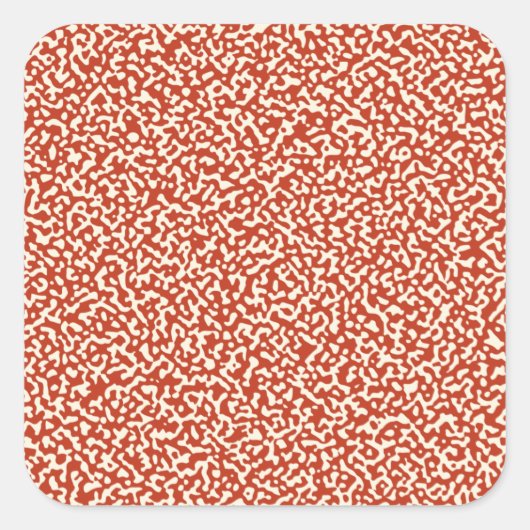 Rood samenstellend boekennaadloos patroon vierkante sticker (Voorkant)