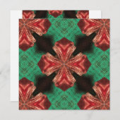 Rood Satijn Bow Groen Kruis Lint Ontwerp Bedankkaart (Voorkant / Achterkant)