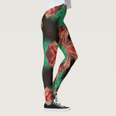 Rood Satijn Bow Groen Kruis Lint Ontwerp Leggings (Rechts)