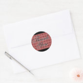 Rood Satijn Dank je zegels / Stickers (Envelop)