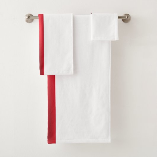 Rood Satijn Lint Boog Kerstfeest Bad Handdoek (Insitu)