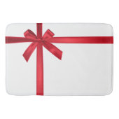 Rood Satijn Lint Boog Kerstfeest Badmat (Voorkant)