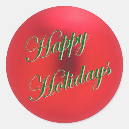 Rood Satijn Ornament Sticker (Voorkant)