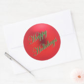 Rood Satijn Ornament Sticker (Envelop)