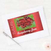 Rood satijn Raspberry jam label (Envelop)