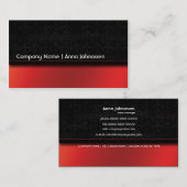 Rood Satin Elegant Visitekaartje (Voorkant / Achterkant)