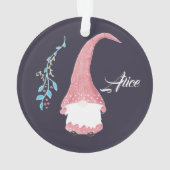 Rood Scandinavisch kabouter kerstversiering Ornament (achterkant)
