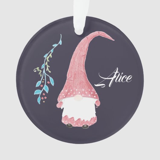 Rood Scandinavisch kabouter kerstversiering Ornament (voorkant)