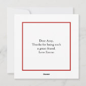 Rood Scandinavisch Noords Hart Valentijnse Feestdagenkaart (Achterkant)