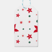 Rood Scandinavisch rendier Vrolijk Kerstfeest Cadeaulabel (Achterkant)