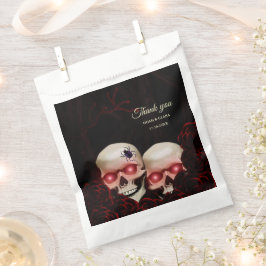 Rood Scary bloemendonker humeurig gothic schedel H Bedankzakje