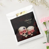 Rood Scary bloemendonker humeurig gothic schedel H Bedankzakje (Gezegeld)