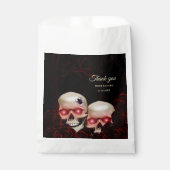 Rood Scary bloemendonker humeurig gothic schedel H Bedankzakje (Voorkant)