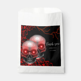 Rood Scary bloemendonker humeurig gothic schedel H Bedankzakje