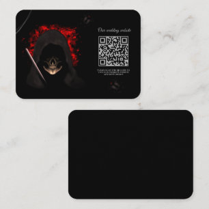 Rood Scary donker humeurig gothic schedel Hallowee Informatiekaartje