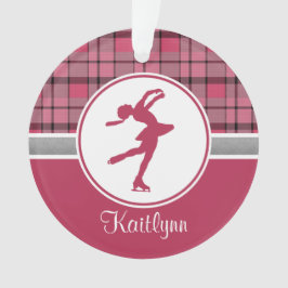 Rood schaatsen met schilderwerk ornament