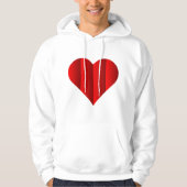 Rood Schattige Hart Logo Hoodie (Voorkant)