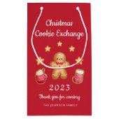 Rood Schattige peperkoek Man Christmas Cookie Exch Klein Cadeauzakje (Achterkant)
