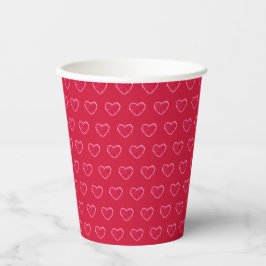 Rood Schattige Sweetheart Pattern Baby shower Papieren Bekers
