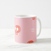 rood schedelhoofdpatroon koffiemok (Voorkant rechts)