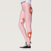  rood schedelhoofdpatroon leggings (Links)