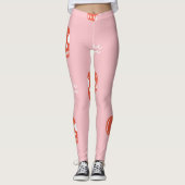  rood schedelhoofdpatroon leggings (Voorkant)