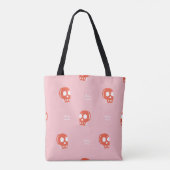 rood schedelhoofdpatroon tote bag (Achterkant)