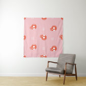  rood schedelhoofdpatroon wandkleed (In Situ (horizontaal))