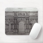 Rood scherm van de kerk muismat (Met muis)