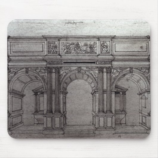 Rood scherm van de kerk muismat (Voorkant)