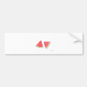Rood schilderij van watermeloenen bumpersticker