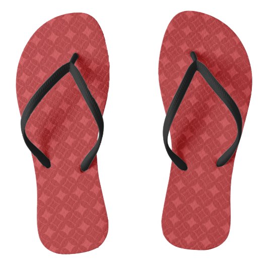 Rood schildpad teenslippers (Voetbed)