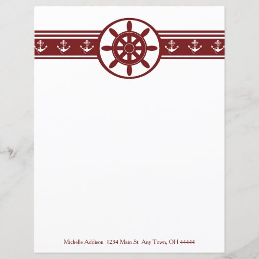 Rood schip op maat gesneden papierblad (Voorkant)