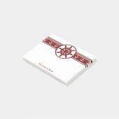 Rood schip Wiel Aangepaste notities Post-it® Notes (Schuin)