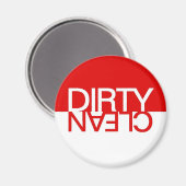 Rood Schoon Vuil Vaatwasser Magneet (Voorkant / Achterkant)