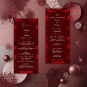Rood Schots land bruiloft menu & programma